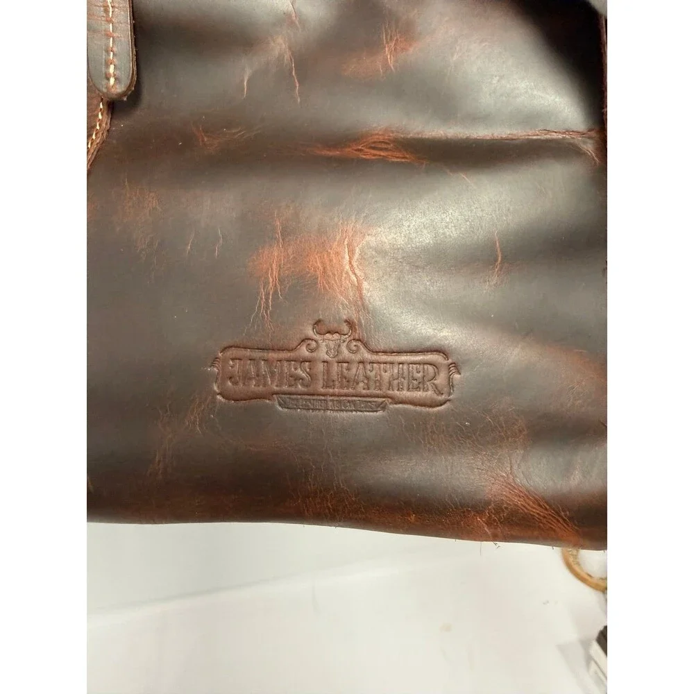 James Leather Full Grain Buffalo Leather Duffle Bag NEW!!
